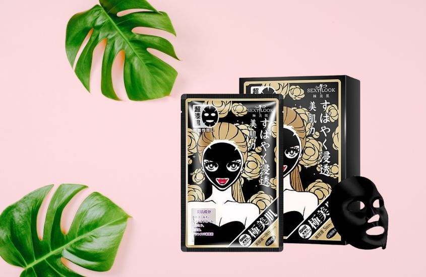 Mặt nạ đen giấy tinh chất Hoa Cúc và Lô Hội làm dịu da SexyLook 28 ml (hộp 5 miếng) phù hợp da mẹ bầu