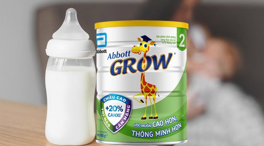 Sữa bột Abbott Grow số 2 hương vani 900g (6 - 12 tháng) 