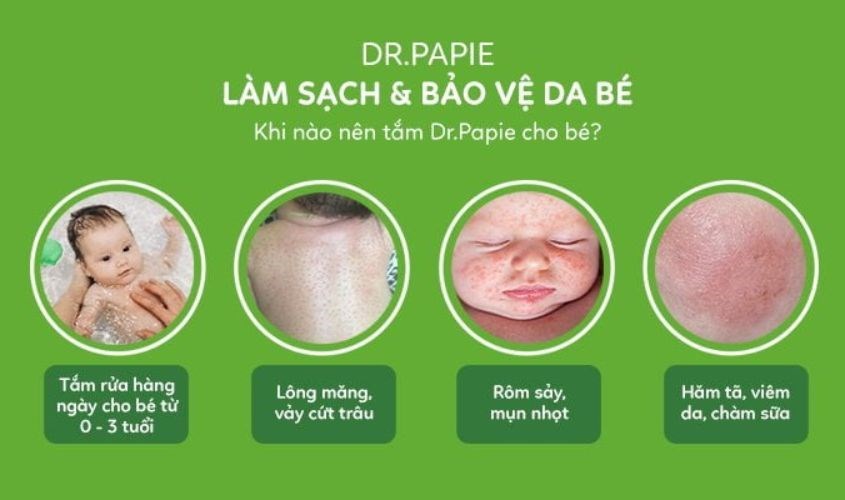 Công dụng chính của sản phẩm sữa tắm Dr Papie