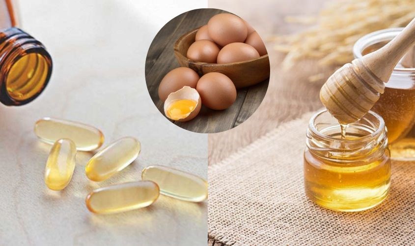 Mặt nạ vitamin E, mật ong và trứng gà