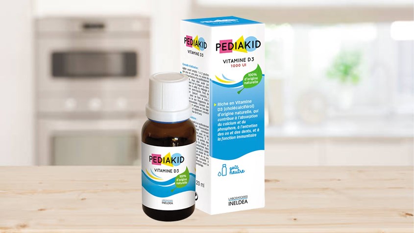 Siro Pediakid Vitamin D3 phát triển xương và răng 20 ml (từ 0 tháng)