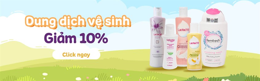 Dung dịch vệ sinh giảm 10%