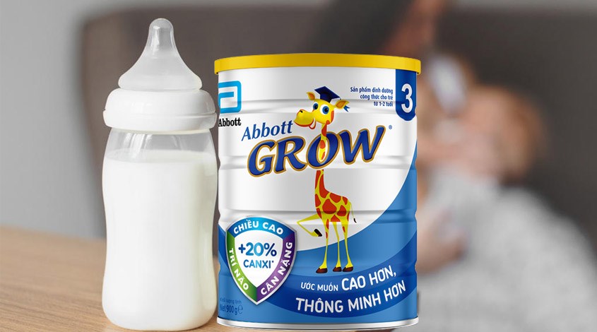 Sữa bột Abbott Grow số 3 hương vani 900g (12 - 24 tháng)
