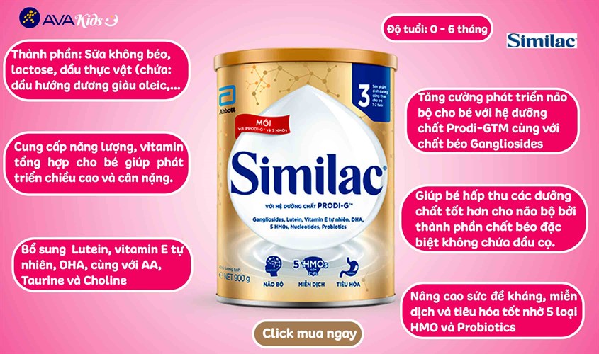 Sữa bột Similac 5G số 1 900g (0 - 6 tháng)