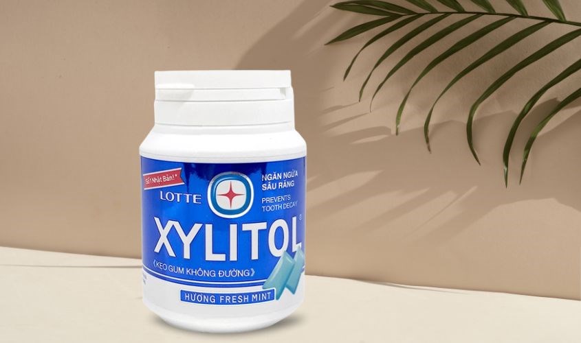 Kẹo singum Lotte Xylitol hương bạc hà hũ 58g