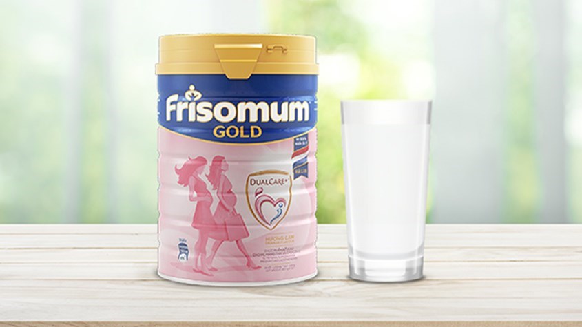 Sữa bầu Frisomum Gold hương cam 900g