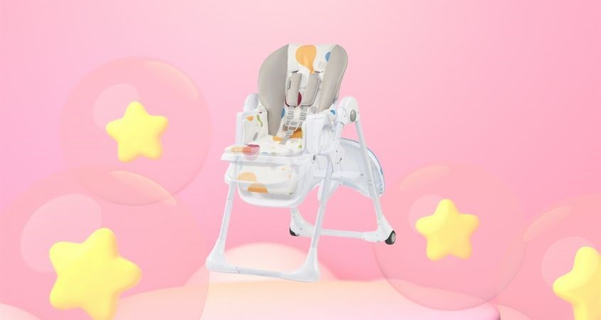 Ghế ăn cho bé Kinderkraft KK.YUMMY từ 6 tháng tuổi trở lên - Màu xám kem