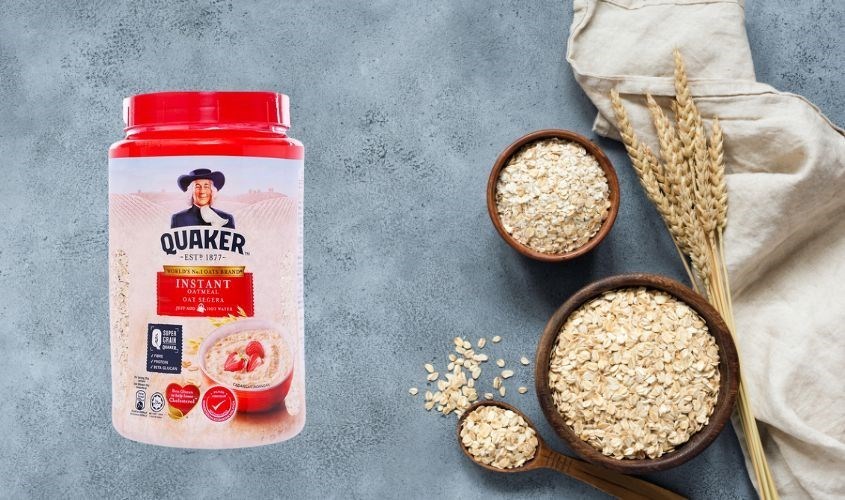 Yến mạch nguyên chất cán dẹt Quaker 600g (dành cho trẻ từ 1 tuổi)