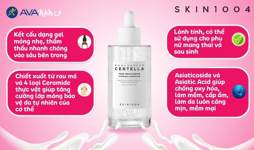 Tinh chất dưỡng trắng da chiết xuất Rau Má Skin1004 Tone Brightening Capsule 100 ml