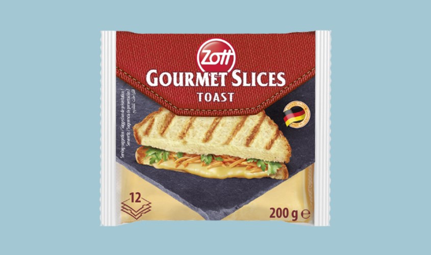 Phô mai Zott Toast Gourmet gói 200g (12 lát)