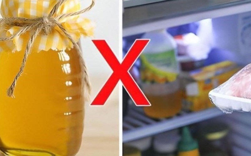 Không bảo quản dầu mè trong tủ lạnh