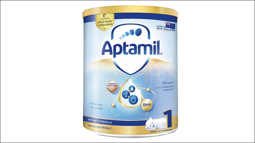 Sữa bột Aptamil Infant Formula vị nhạt thanh số 1 900g