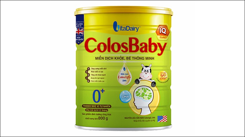 Sữa bột ColosBaby IQ Gold 0+ hương vani 800g