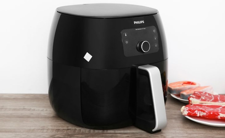  Nồi chiên không dầu Philips HD9650 với vỏ màu đen bằng nhựa cao cấp bền bỉ