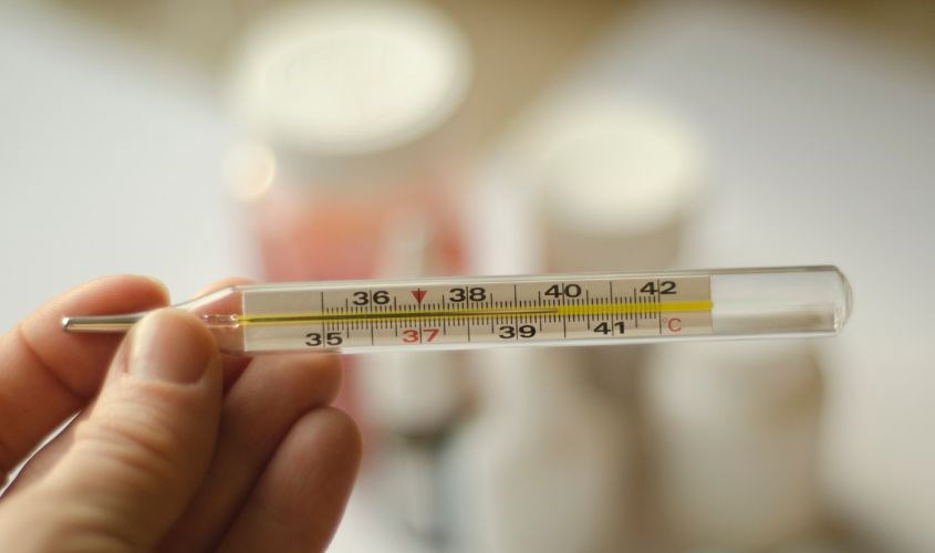 Kết quả đo sẽ là phần cuối cùng của cột thủy ngân