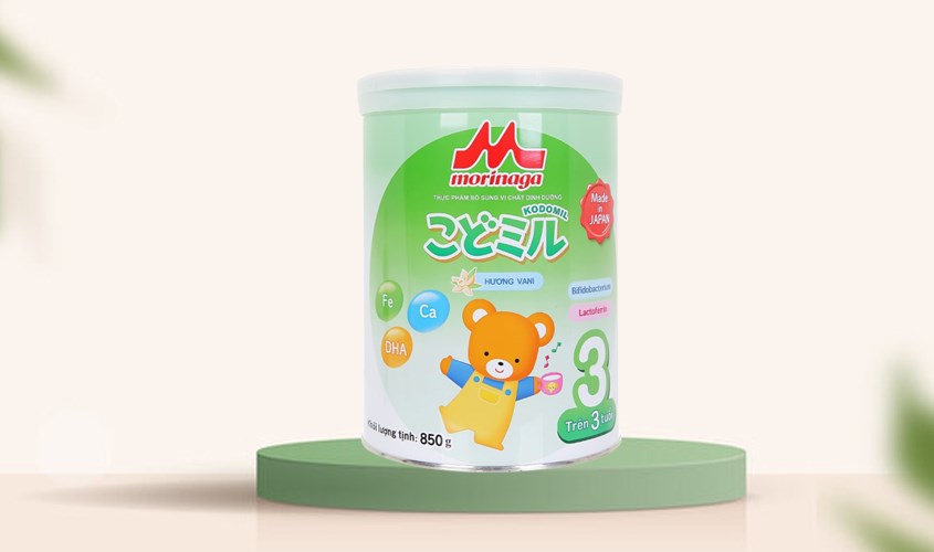 Sữa bột Morinaga Kodomil số 3 hương vani 850g (trên 3 tuổi)