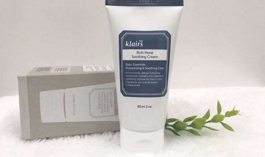 Bao bì của sản phẩm kem dưỡng ẩm Klairs 