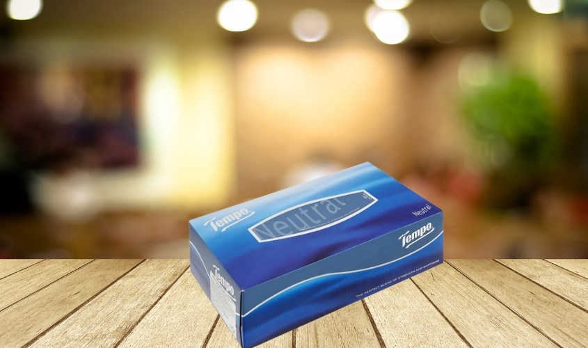 Hộp 90 tờ khăn giấy rút Tempo không mùi 4 lớp