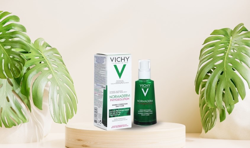 Gel sữa giảm mụn và che khuyết điểm cho da mụn Vichy Normaderm Phytosolution 50 ml 