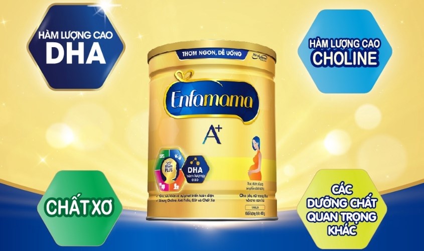 Sữa bầu Enfamama A+ 360° Brain Plus hương vani 400g