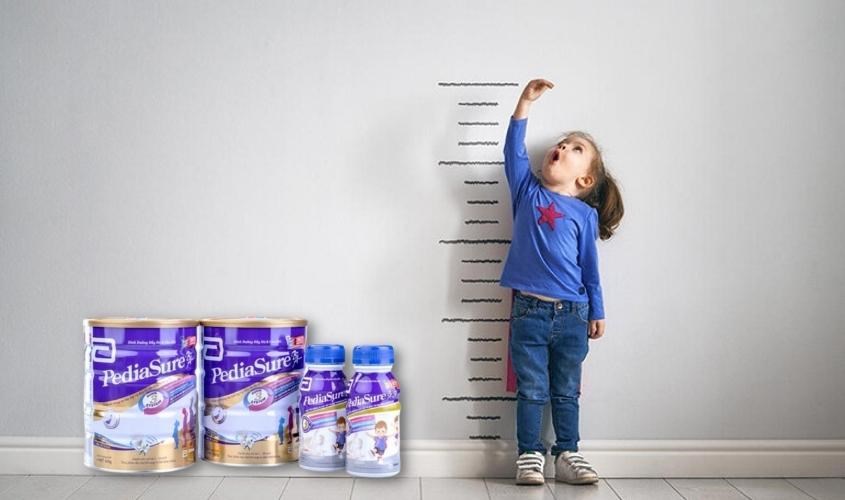 Sữa Pediasure hỗ trợ bé tăng chiều cao