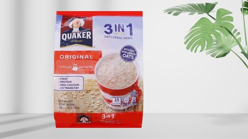 Yến mạch nguyên chất cán vỡ vị truyền thống Quaker 420g