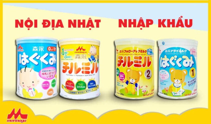 Phân biệt sữa Morinaga nội địa và nhập khẩu qua bao bì