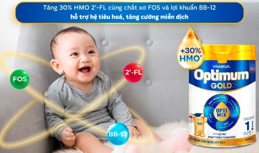 Sữa bột Vinamilk Optimum Gold số 1 800g (0 - 6 tháng)