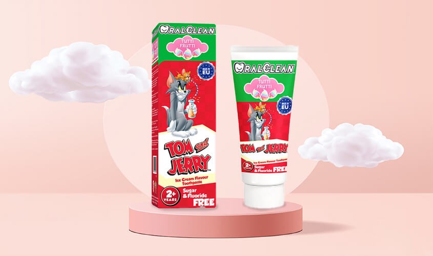 Kem đánh răng cho bé từ 2 tuổi Oral Clean hương kem trái cây 75 ml