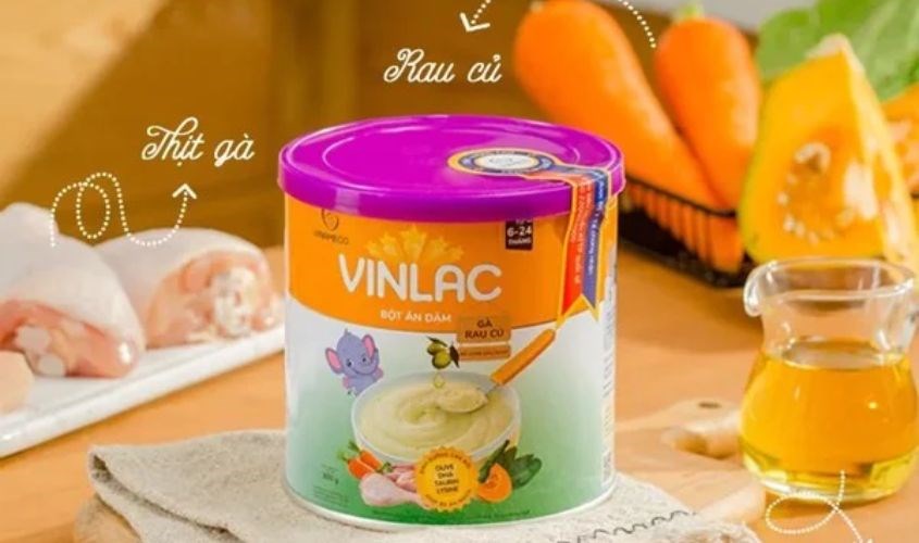 Bột ăn dặm Vinlac gà rau củ vị mặn