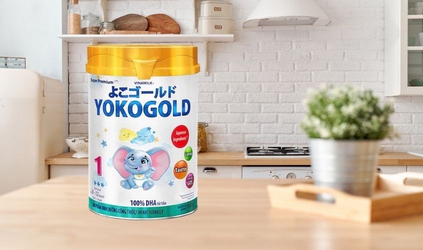 Sữa bột Vinamilk YokoGold số 1 vị nhạt thanh 850g (0 - 12 tháng)