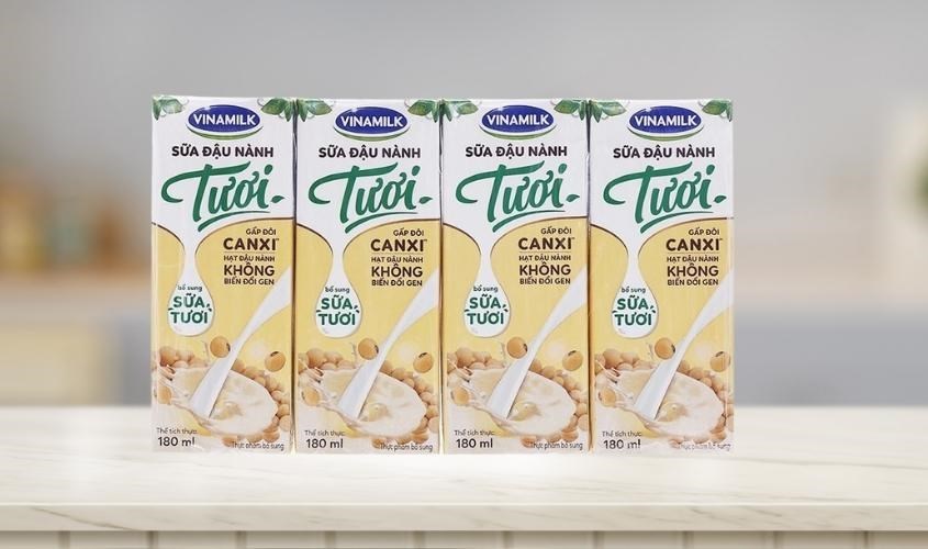 Sữa đậu nành tươi Vinamilk hộp 180ml