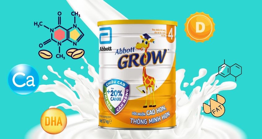  Sữa bột Abbott Grow số 4 hương vani 1.7 kg (trên 2 tuổi)