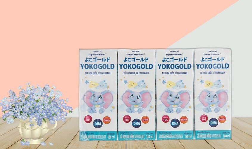 Lốc 4 hộp sữa pha sẵn Vinamilk Yoko Gold 180 ml