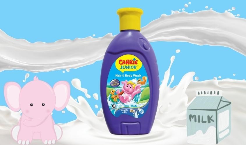 Sữa tắm & gội 2in1 cho bé Carrie Junior tinh chất sữa 280g (từ 2 tuổi)