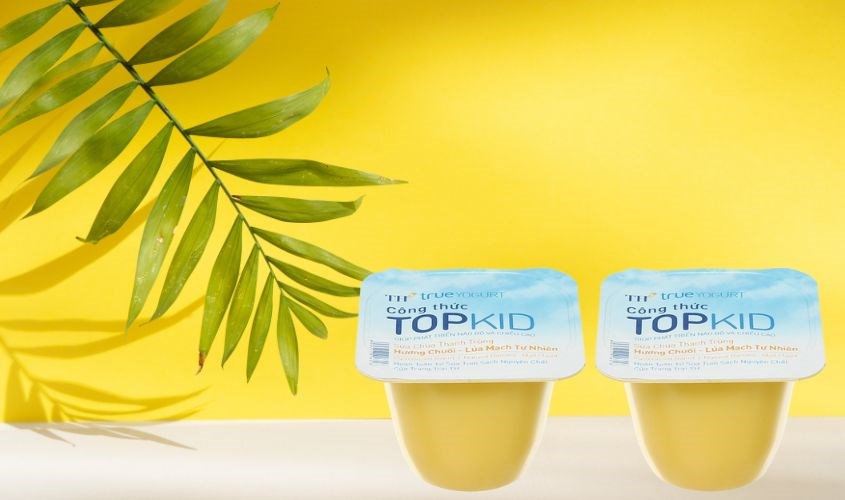 Hộp sữa chua thanh trùng TH true YOGURT Top Kid vị chuối lúa mạch 60g Hộp sữa chua thanh trùng TH true YOGURT Top Kid vị chuối lúa mạch 60g