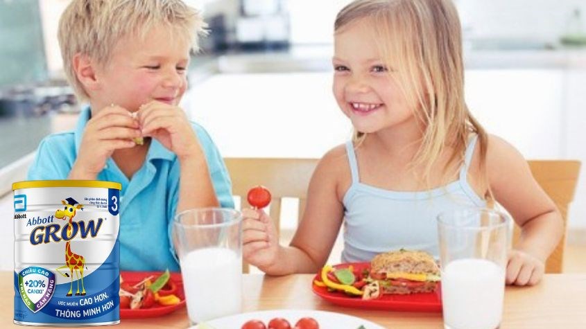 Sử dụng sữa Abbott Grow 3 hỗ trợ hệ tiêu hóa con yêu 