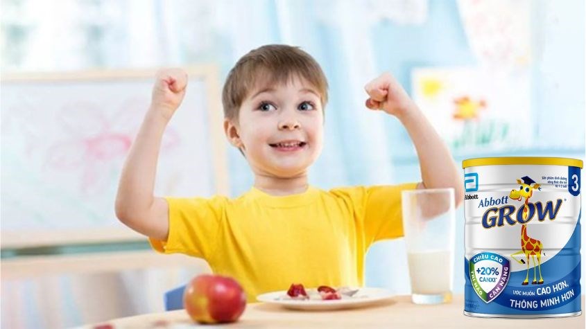 Bé sử dụng sữa Abbott Grow số 3 hỗ trợ tăng cường hệ miễn dịch 
