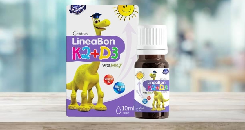 Siro LineaBon K2 + D3 hỗ trợ trẻ hấp thu canxi 10 ml Siro LineaBon K2 + D3 hỗ trợ trẻ hấp thu canxi 10 ml