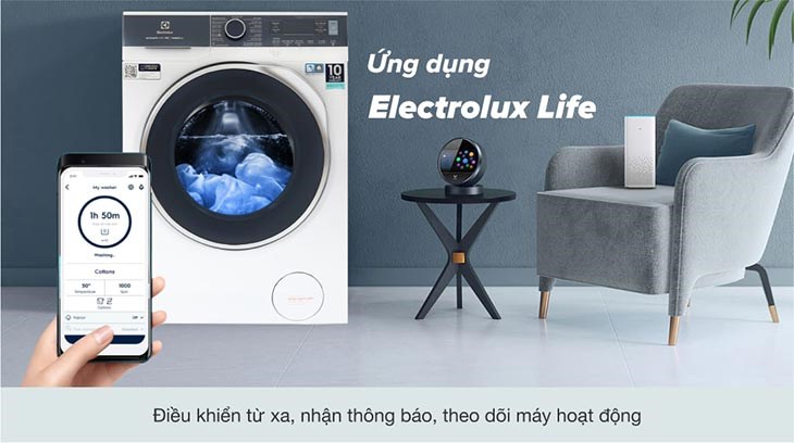 Máy giặt sấy Electrolux Inverter 11 kg EWW1142Q7WB điều khiển từ xa, hỗ trợ tư vấn chăm sóc quần áo chuyên nghiệp qua ứng dụng Electrolux Life kết nối Wifi