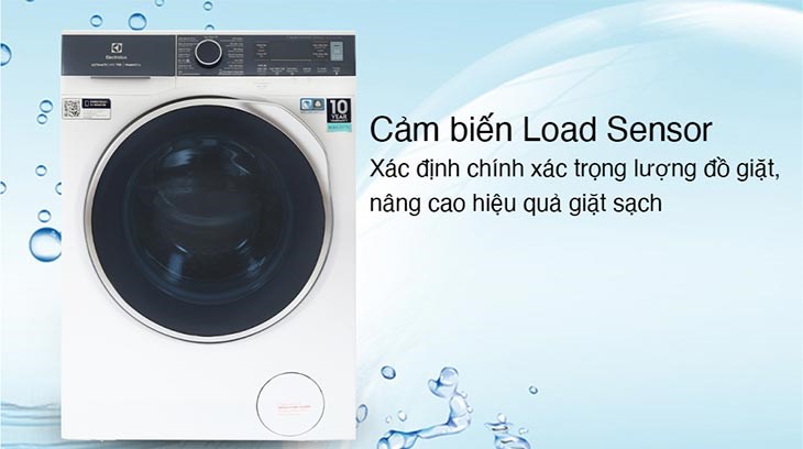 Máy giặt sấy Electrolux Inverter 11 kg EWW1142Q7WB trang bị Load Sensor cảm biến khối lượng đồ giặt chính xác, nâng cao hiệu quả giặt sạch