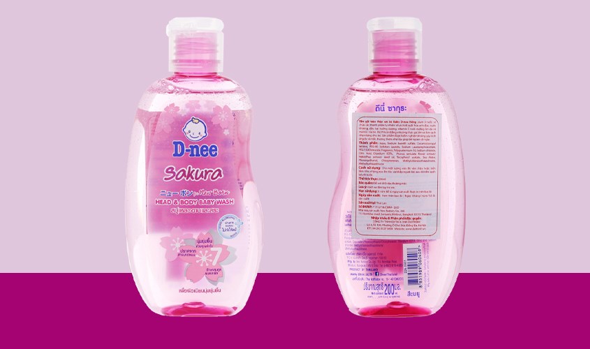 Dầu tắm gội cho bé D-nee Sakura chiết xuất hoa anh đào 200 ml Dầu tắm gội cho bé D-nee Sakura chiết xuất hoa anh đào 200 ml