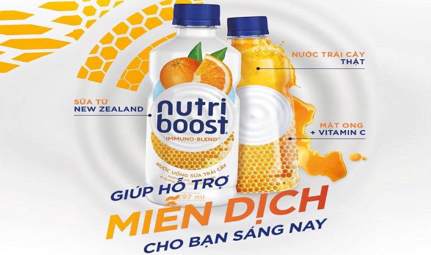 Sữa trái cây Nutriboost với thành phần chính là nguồn từ New Zealand