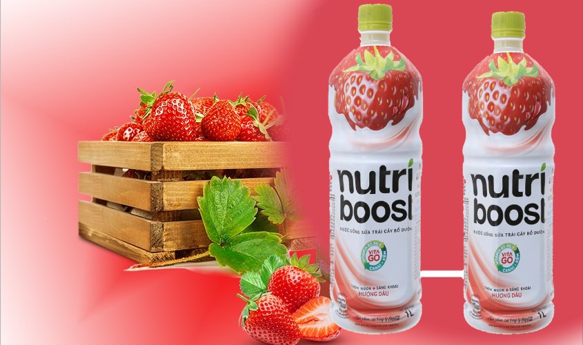 Uống sữa trái cây Nutriboost vào bữa sáng hoặc bữa ăn phụ trong ngày