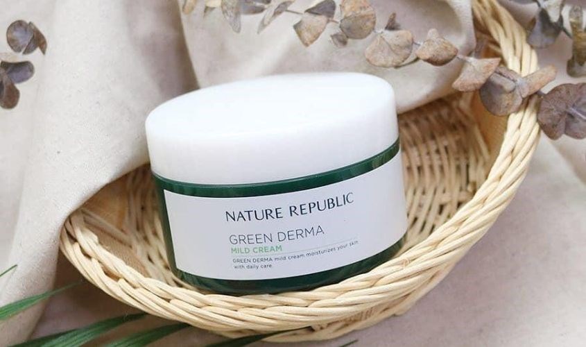 Kem dưỡng ẩm chiết xuất Rau Má và Keo Ong Nature Republic Green Derma Mild Cica 190 ml Kem dưỡng ẩm chiết xuất Rau Má và Keo Ong Nature Republic Green Derma Mild Cica 190 ml
