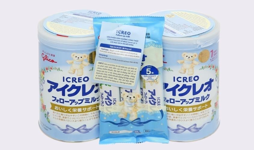 Sữa bột Glico Icreo số 1 vị thanh nhạt 820g (9 - 36 tháng)