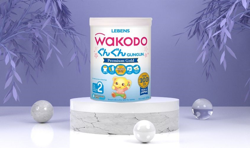Sữa bột Wakodo Gungun số 2 830g (1 - 3 tuổi)