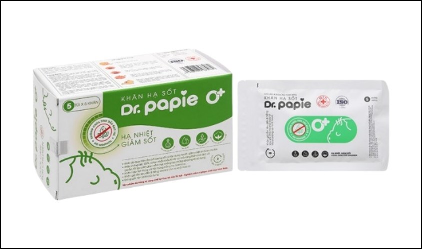 Sử dụng khăn hạ sốt Dr.Papie 0+ cho bé từ 0 tháng và thuốc hạ sốt cho trẻ sau tiêm