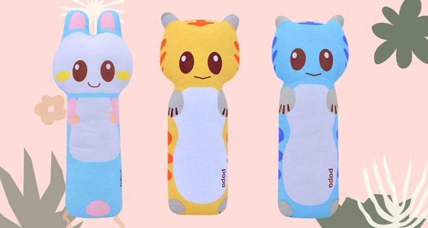 Gối ôm PAPA PR80B 42x15 cm - Màu ngẫu nhiên (từ 0 tháng)