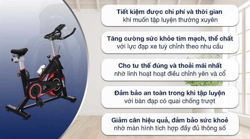 Xe Đạp Tập Thể Dục Makano MKXD-00002 được trang bị nhiều công dụng hiện đại